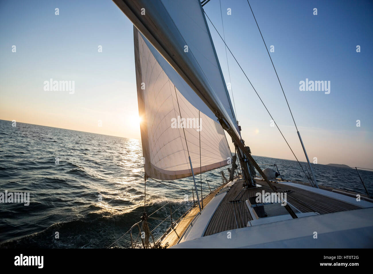 Backlit sunset sail sailing in hi-res stock photography and images - Alamy