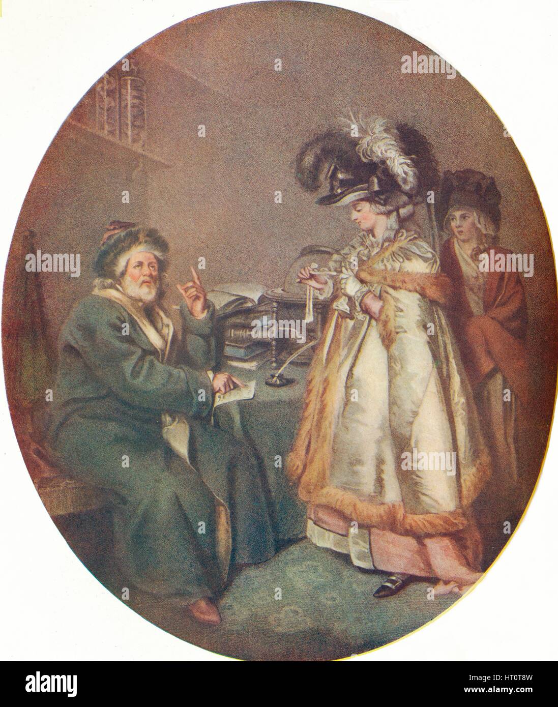 'The Credulous Lady and Astrologer', 1786. Artists: John Raphael Smith, Peter Simon. Stock Photo