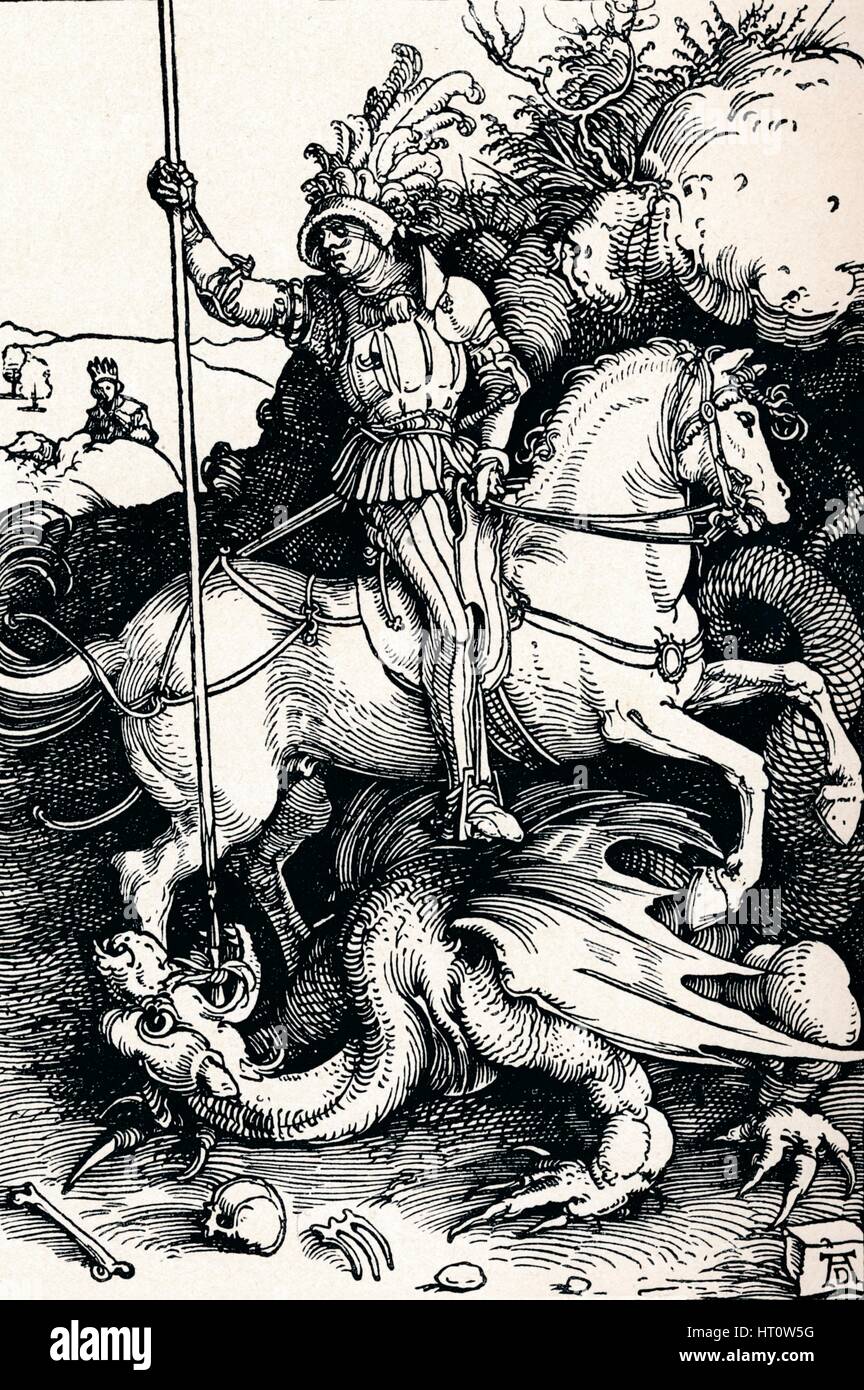 'St George and the Dragon', 1505 (1906). Artist: Albrecht Durer.