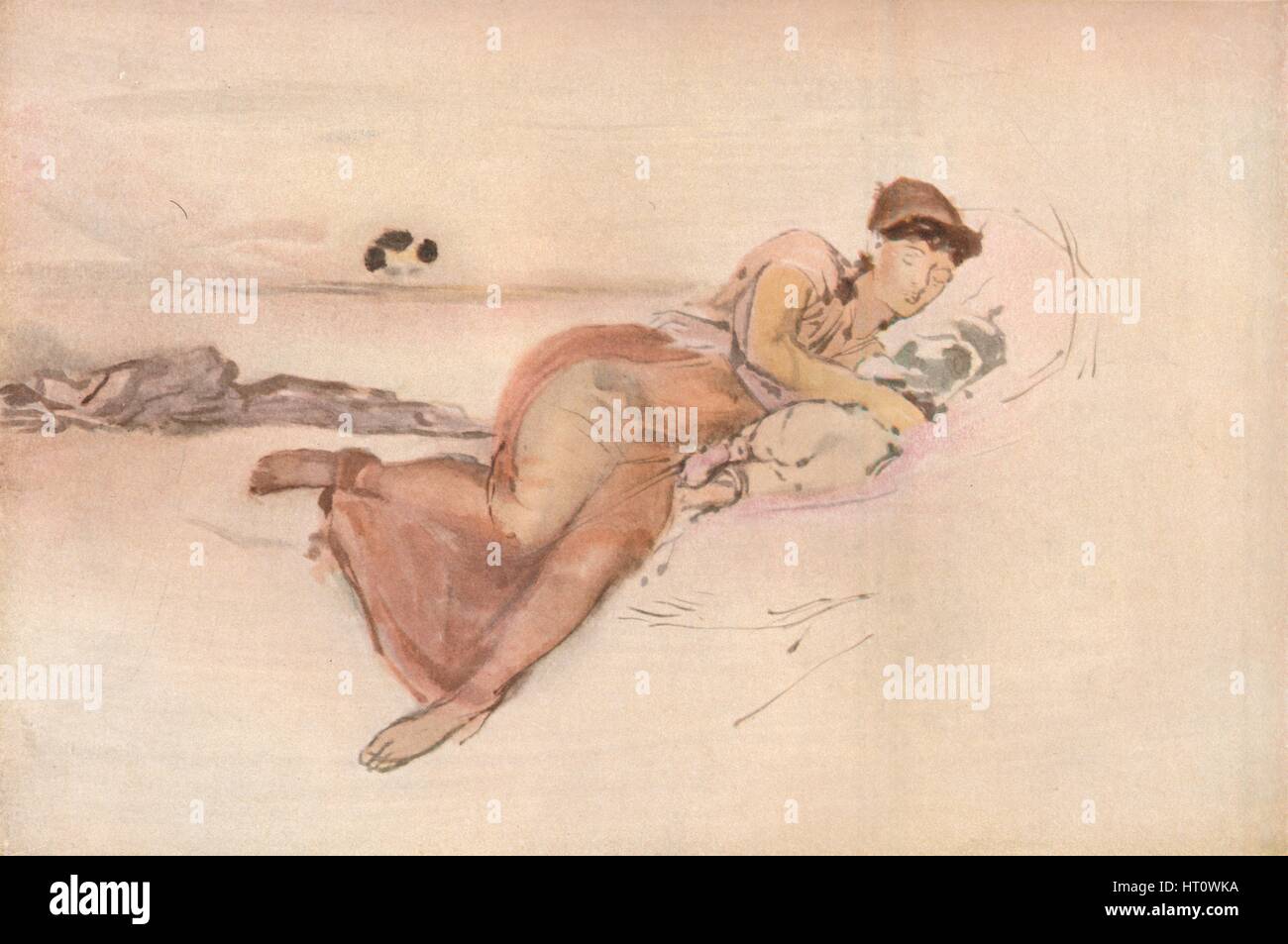 'Rose and Pink, The Mother's Siesta', c1875. Artist: James Abbott McNeill Whistler. Stock Photo