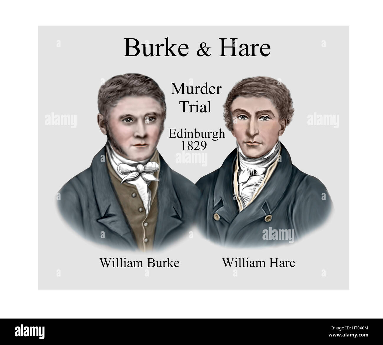 Burke and Hare, William Burke, William Hare Stock Photo