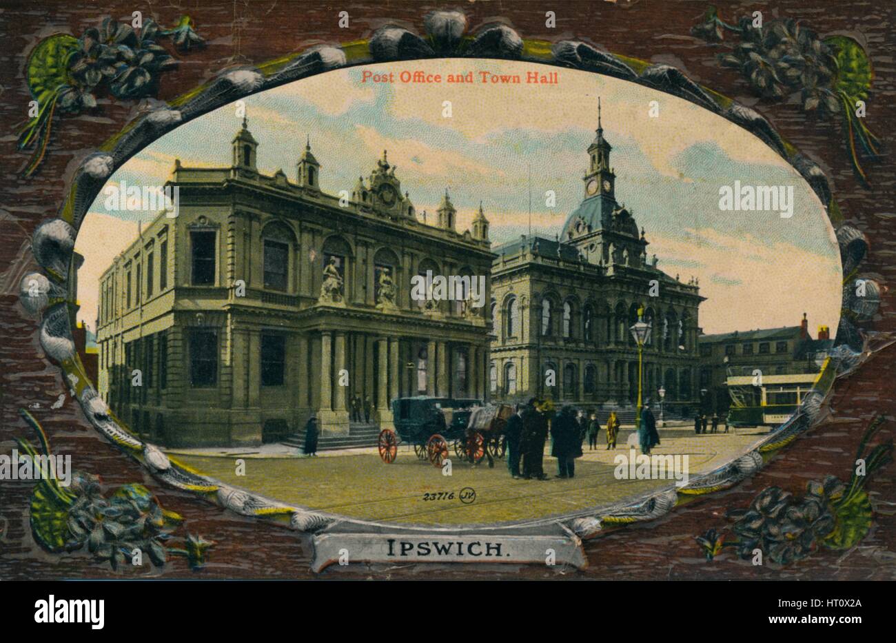 Post Office and Town Hall, Ipswich, Suffolk, c1905. Artist Unknown
