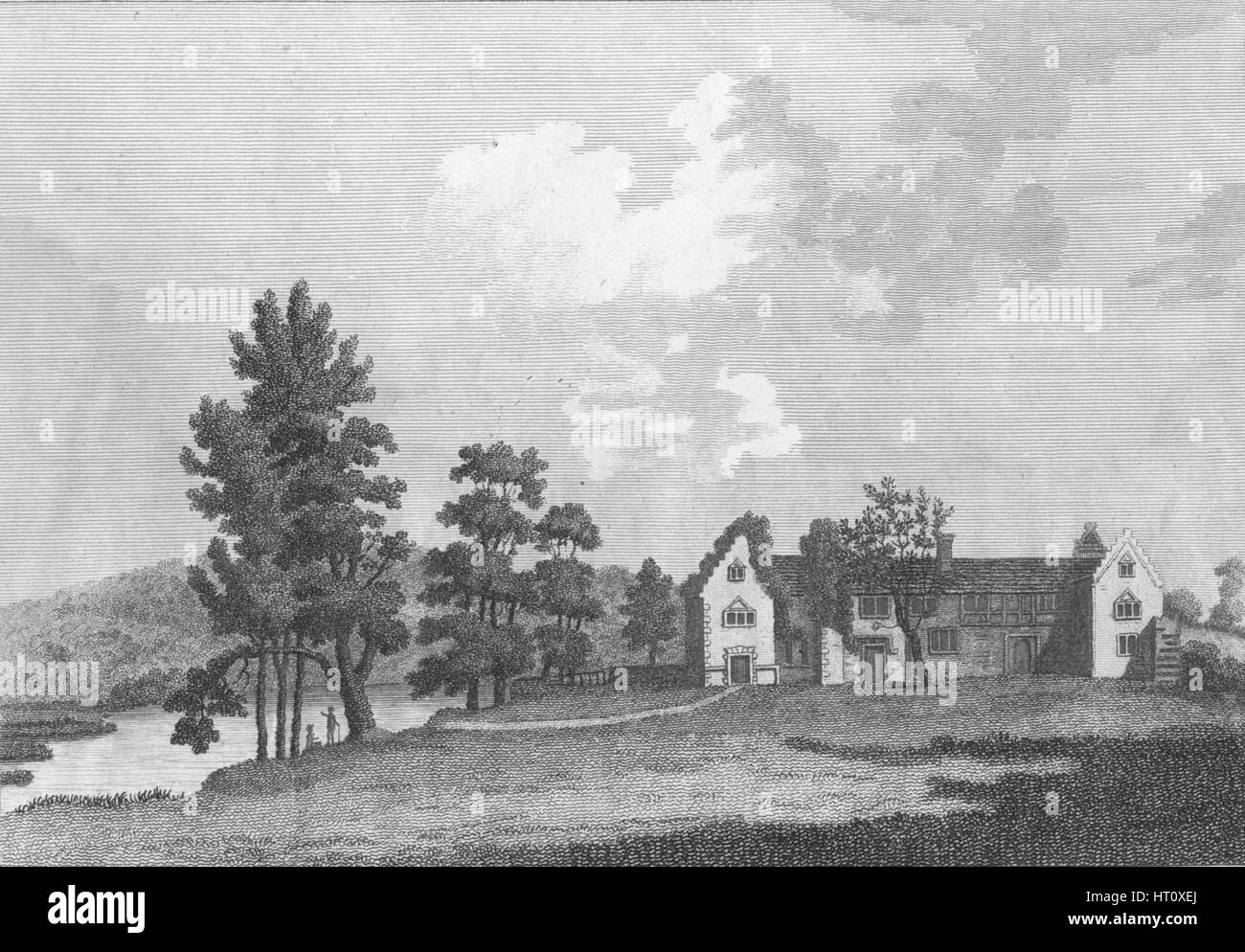 'Medmenham Abbey near Henley on Thames', 1787. Artist: J Newton. Stock Photo