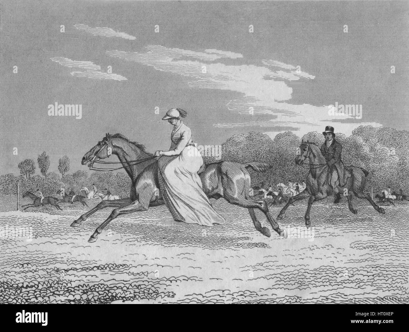 'The Lady at Egham Races', c1810. Artist Richard Barrett Davis Stock Photo Alamy