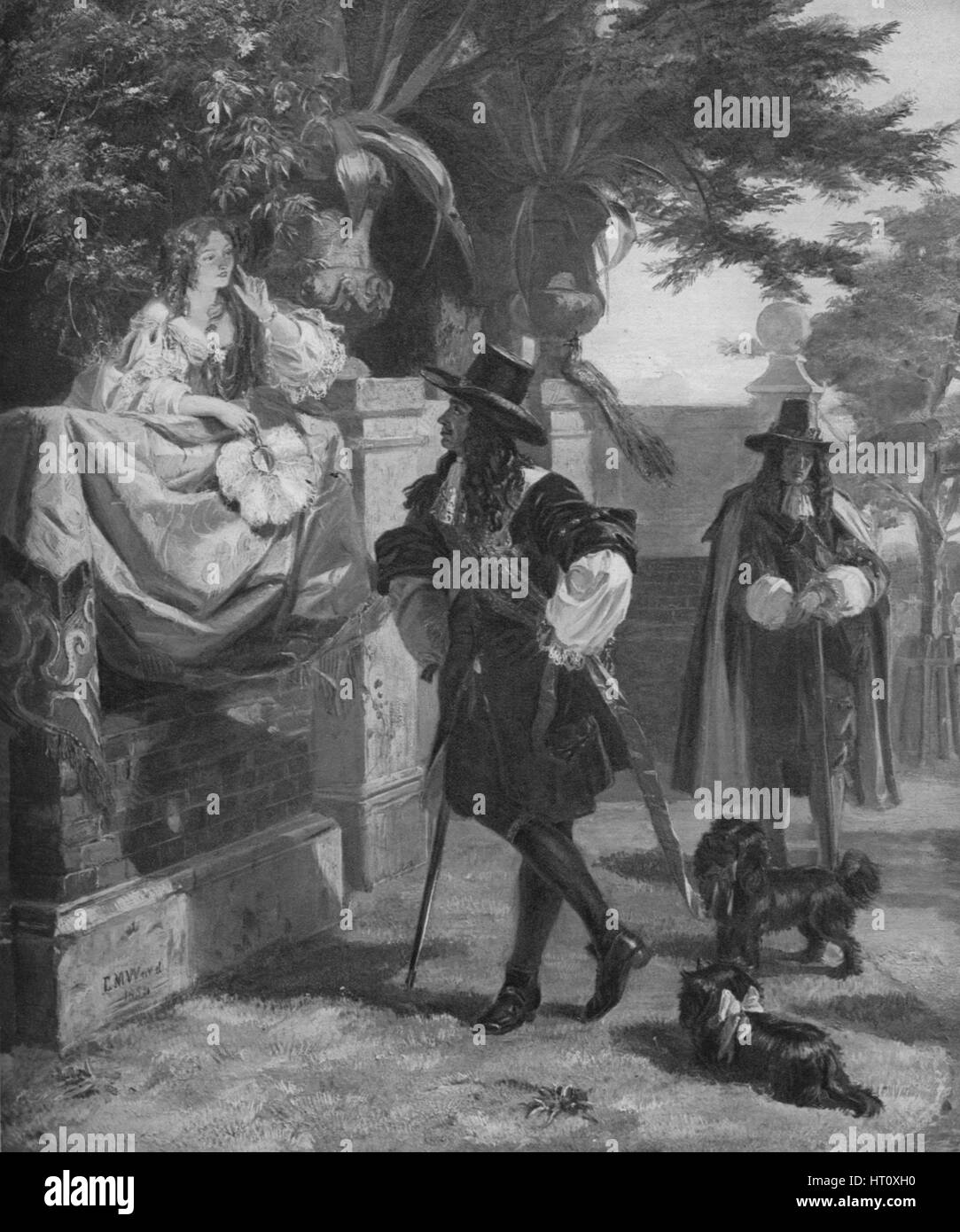 Charles II and Nell Gwynn, 17th century (1905). Artist: Unknown. Stock Photo