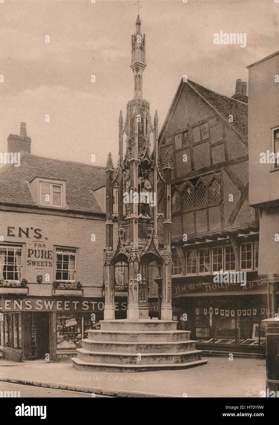The Buttercross, Winchester, Hampshire, early 20th century(?). Artist: Unknown. Stock Photo