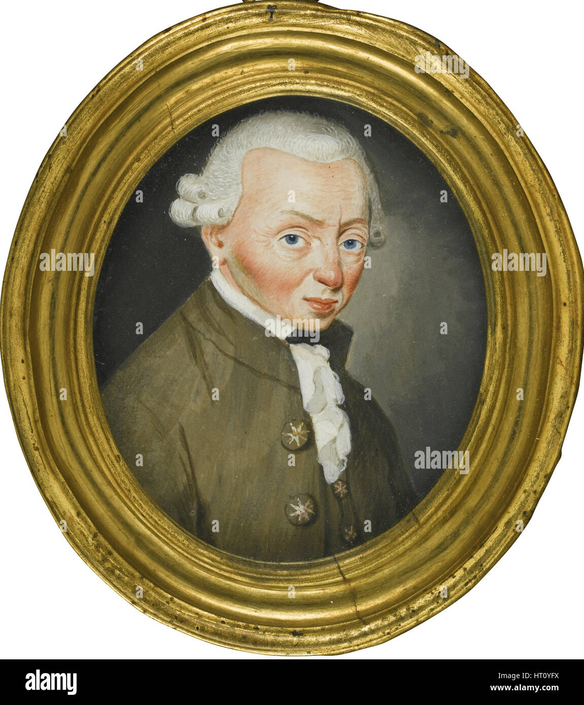 Portrait of Immanuel Kant (1724-1804), 1765. Artist: Springer, Friedrich Wilhelm (active 18th century) Stock Photo