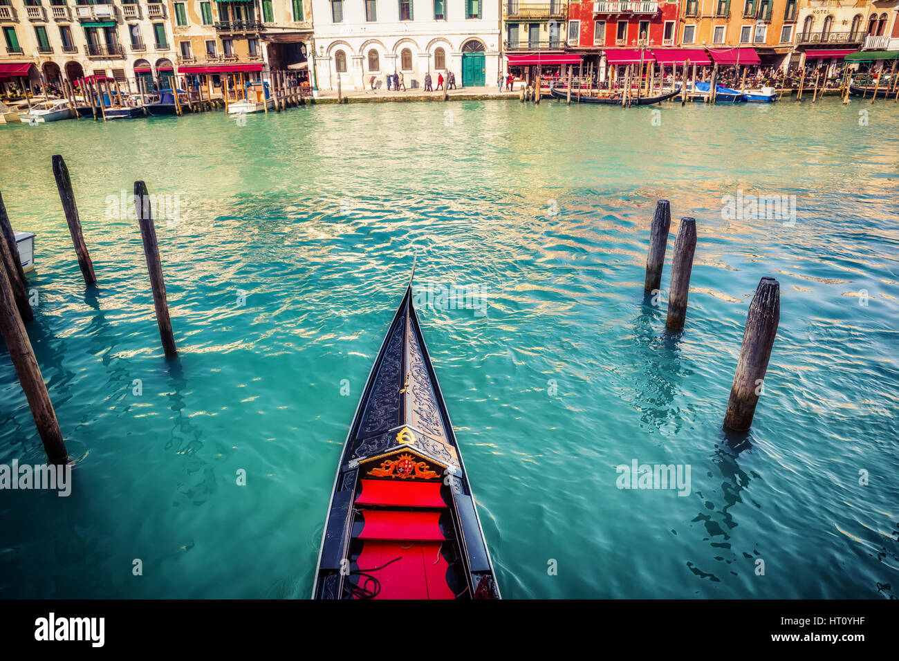 Gondola on Grand canal in Venice Stock Photo - Alamy