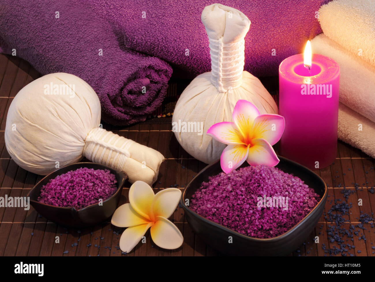 spa massage setting Stock Photo