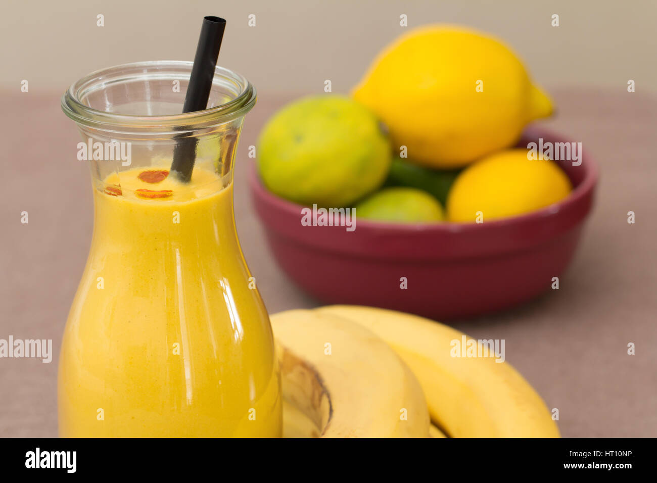 fresh fruit smoothie Stock Photo