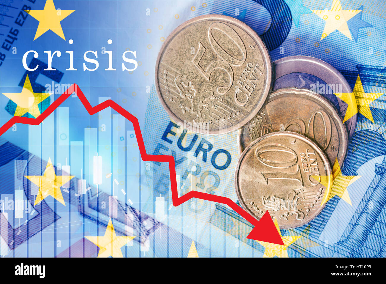 euro crisis Stock Photo