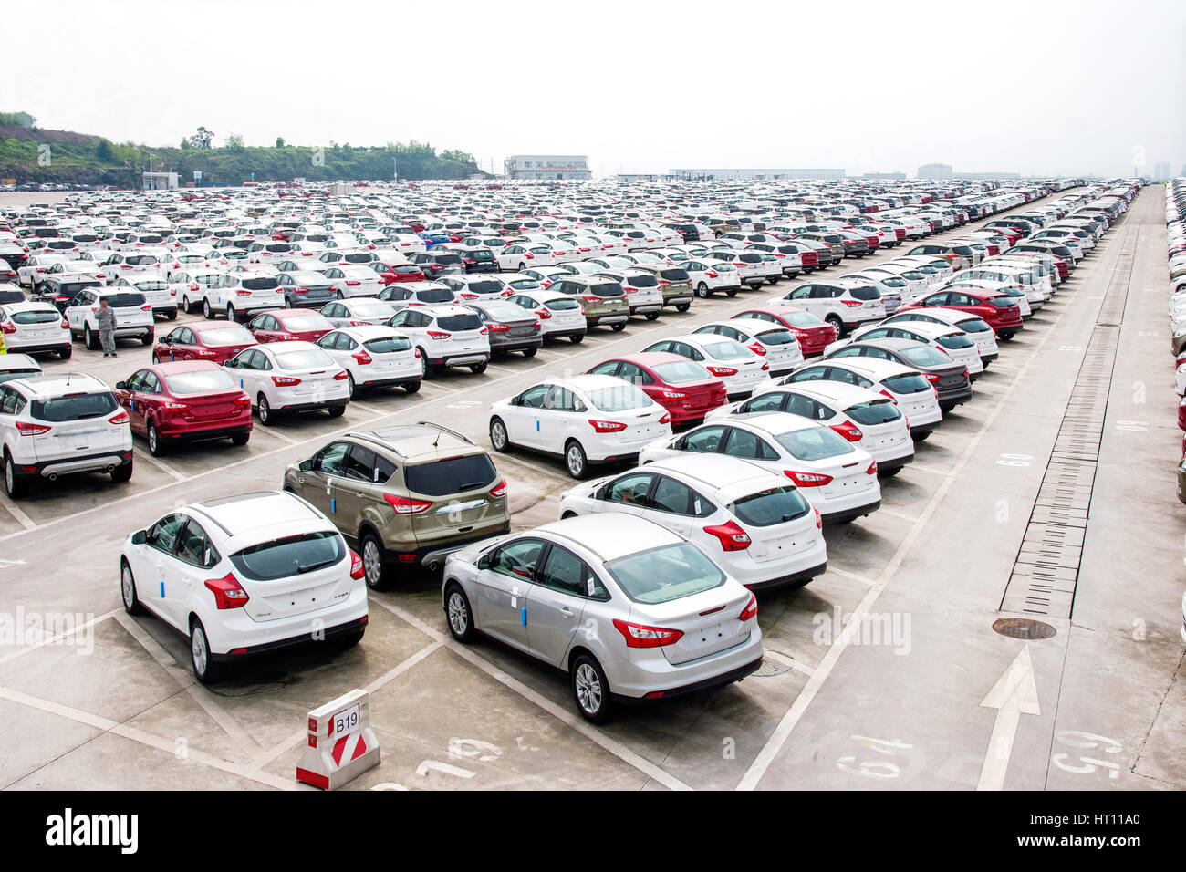 Car Parking Lot Stock Photo - Alamy