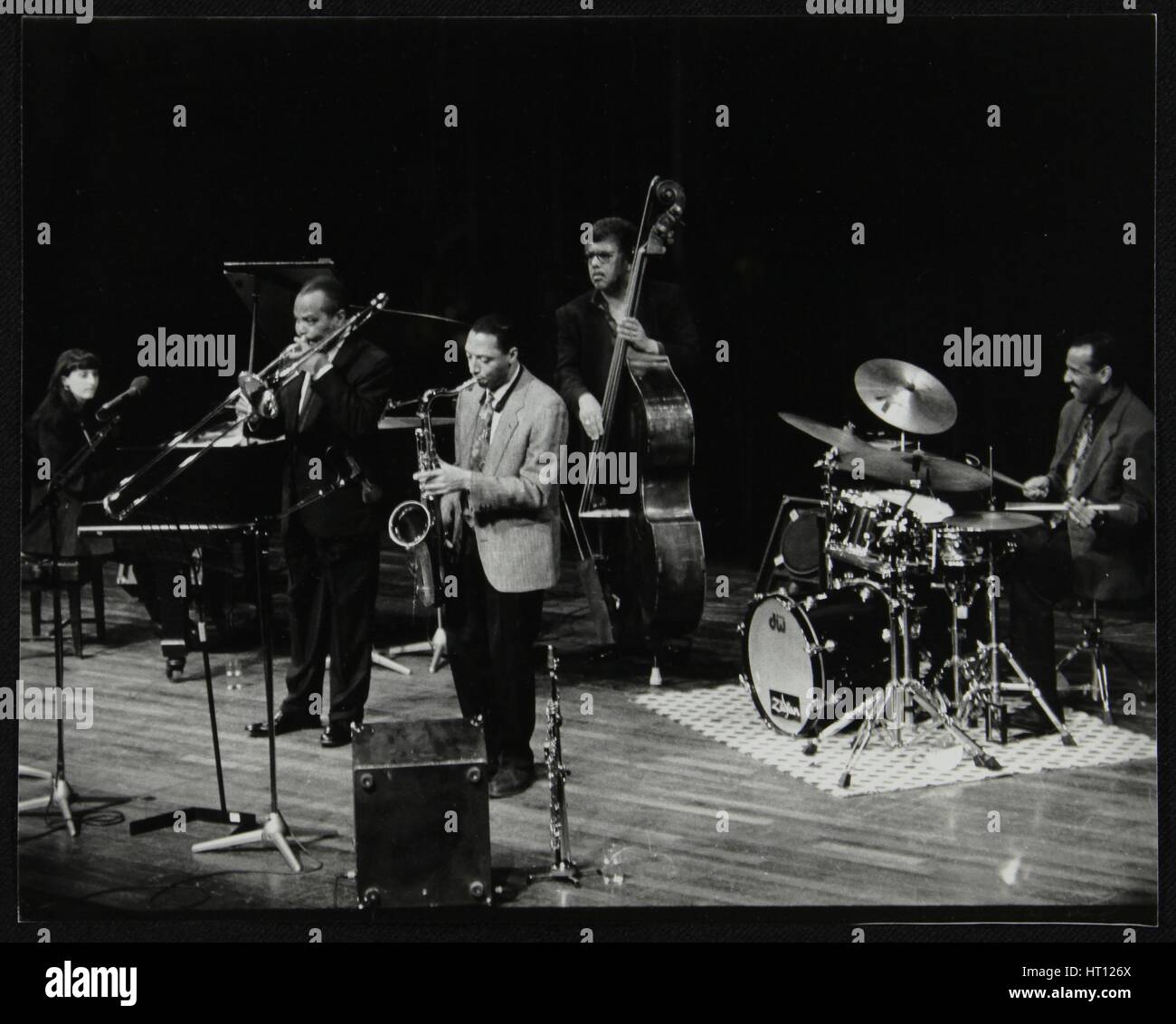 The JJ Johnson Quintet performing at the Hertfordshire Jazz Festival, St Albans Arena, 4 May 1993. Artist: Denis Williams Stock Photo