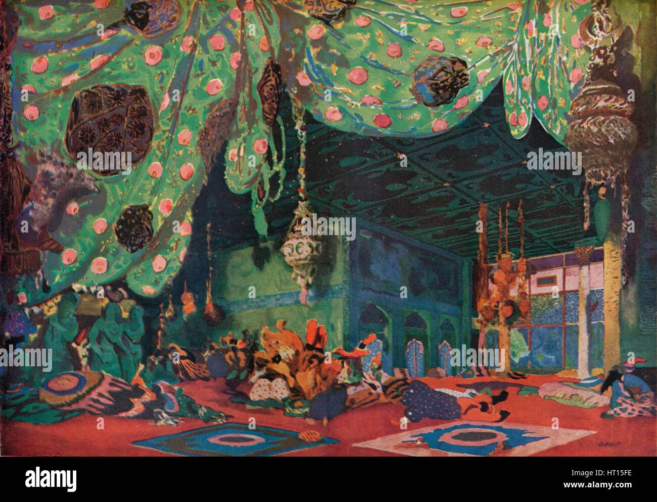 'Setting for Scheherazade', 1910. Artist: Leon Bakst Stock Photo - Alamy