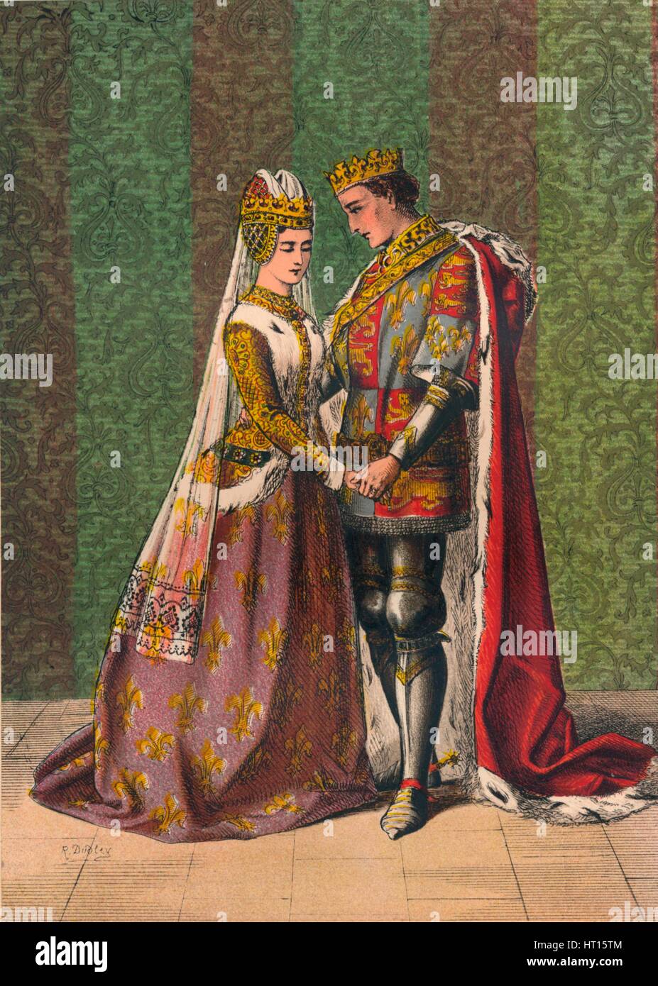 'Dat Is As It Sall Please De Roi Mon Pere', c1875. Artists: William Shakespeare, Robert Charles Dudley. Stock Photo