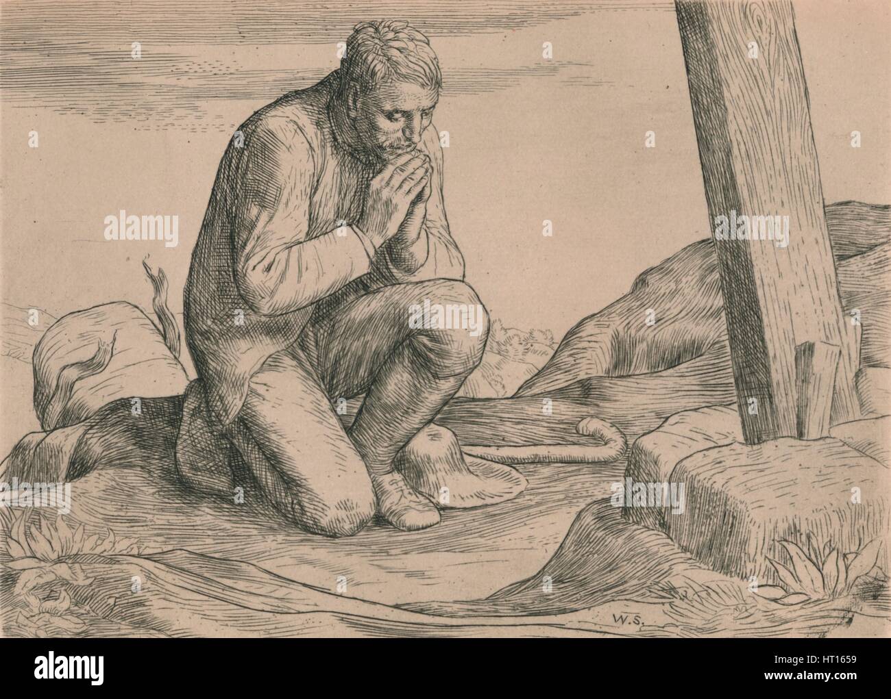 'Christian Loses His Burden', c1916. Artist: William Strang. Stock Photo