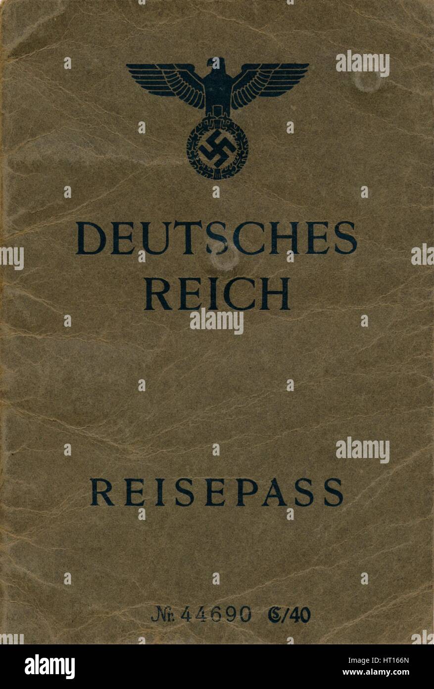 Cover of a Nazi German passport, c1941. Artist: Unknown. Stock Photo