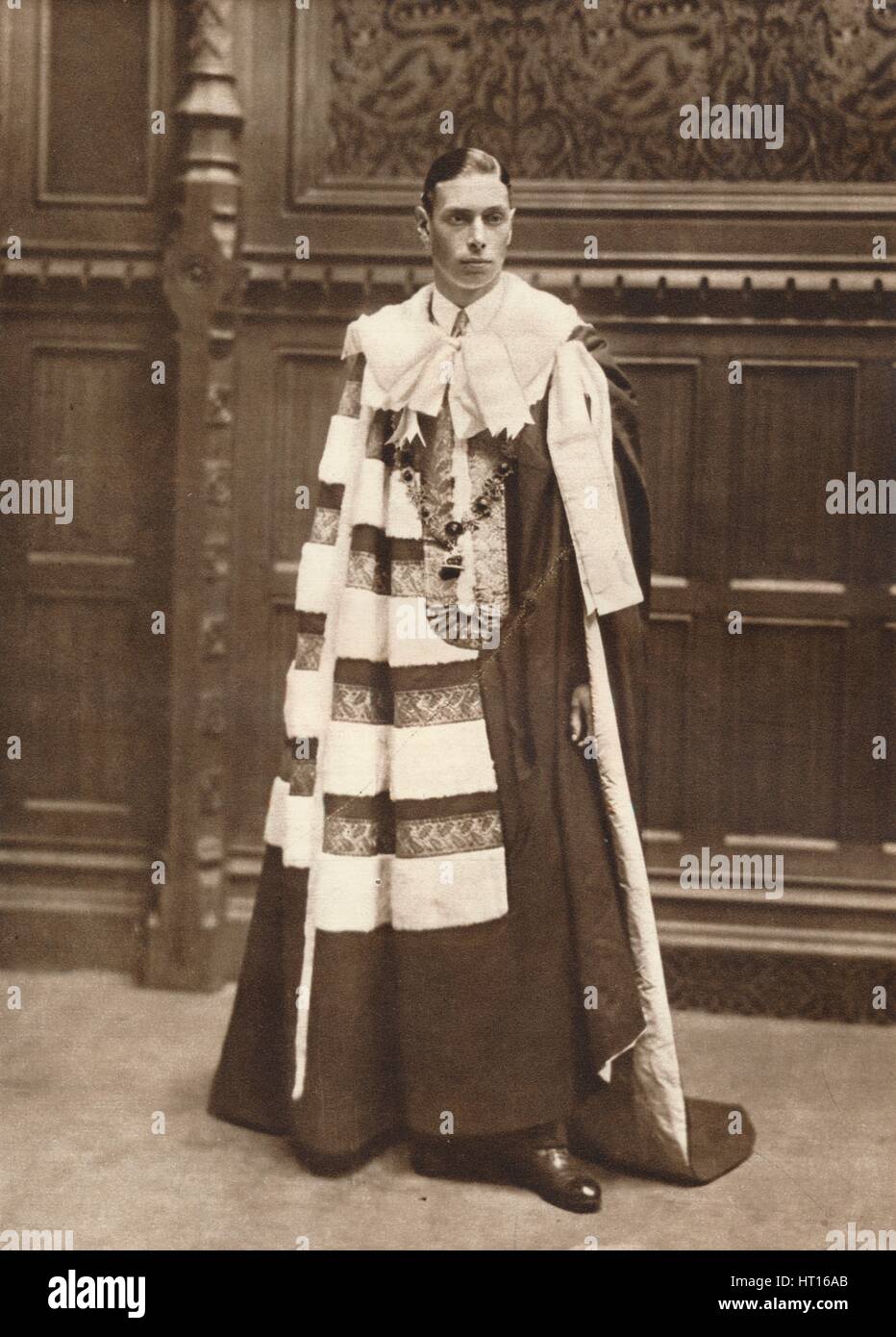 'The Duke of York in robes of the House of Lords', 1920. Artist Vandyk