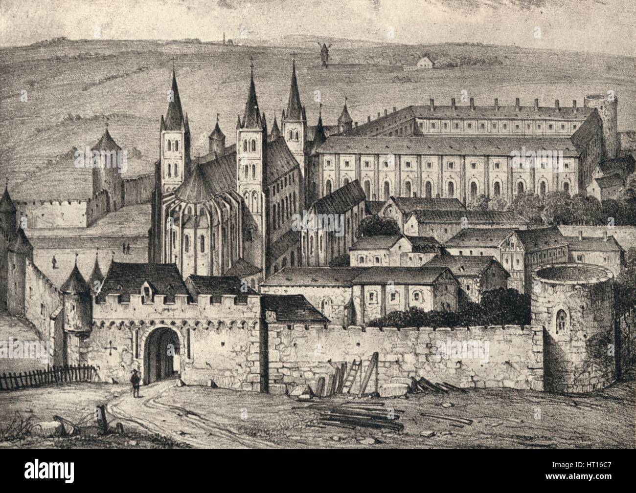 'The Abbey of St GermaindesPrés in the 14th Century', 1915. Artist