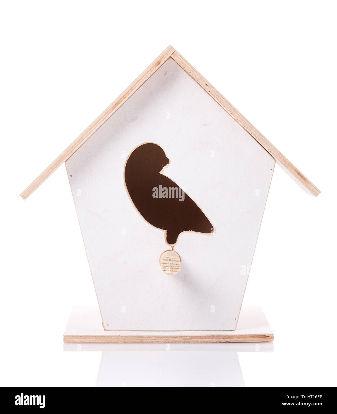 bird house with hole isolated on white background Stock Photo - Alamy