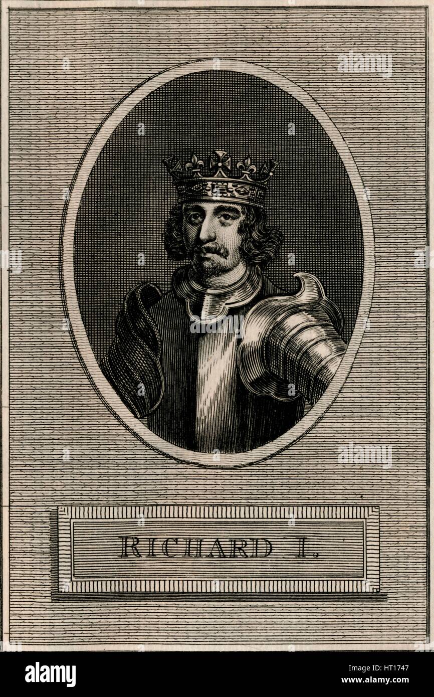 King Richard I, 1793. Artist: Unknown. Stock Photo