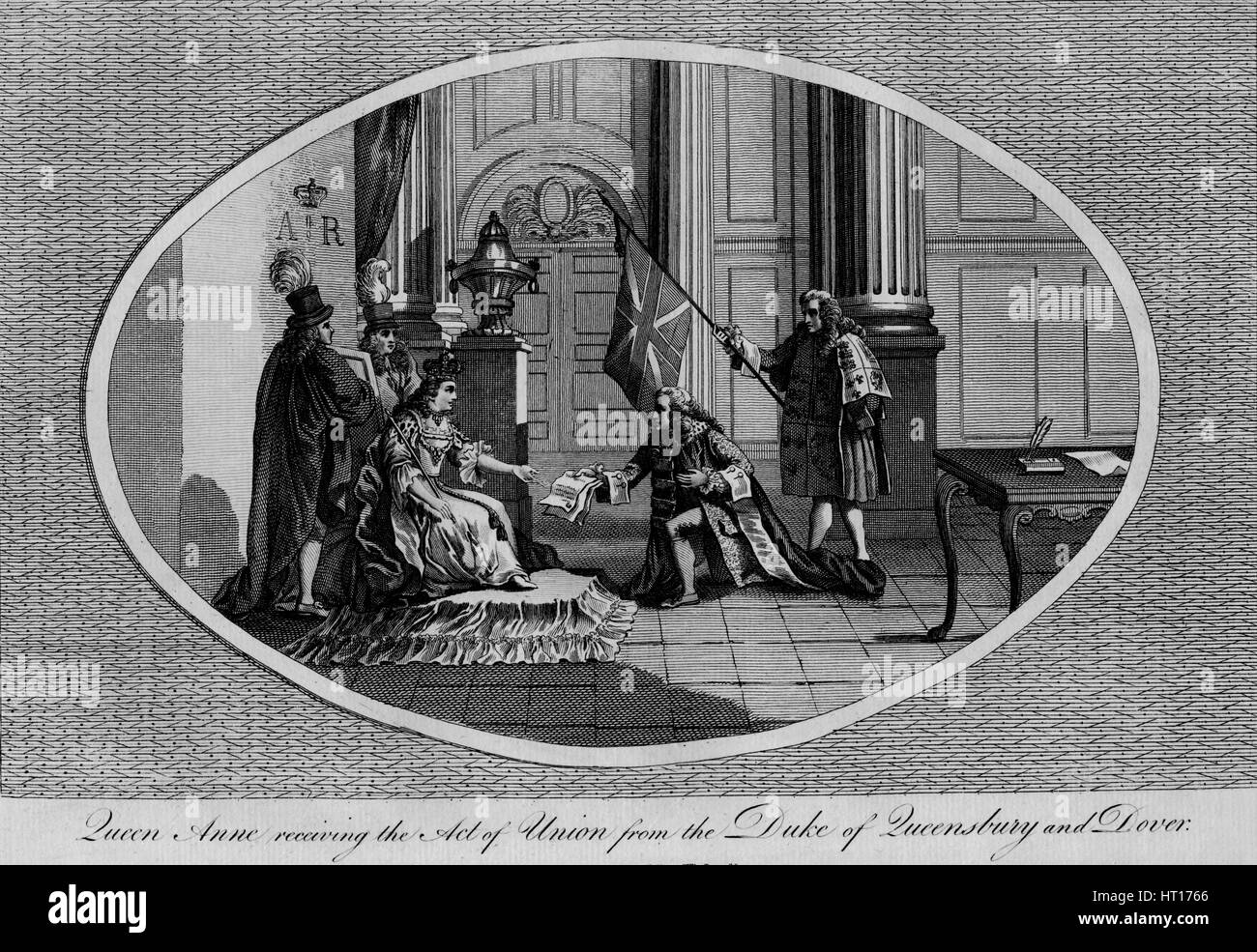 Queen Anne receiving the Act of Union from the Duke of Queensberry