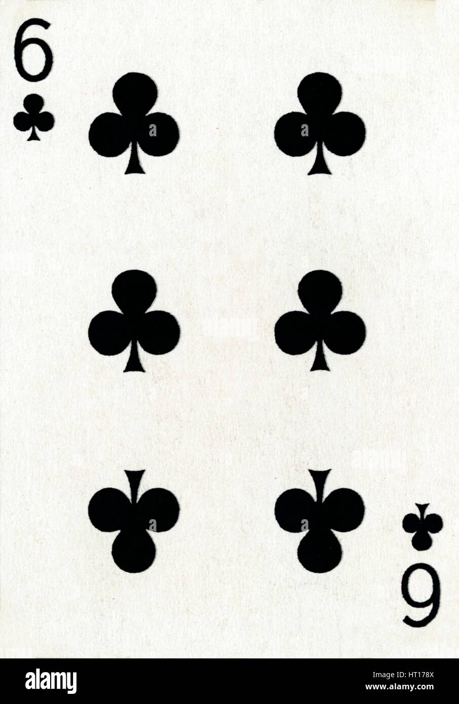 5 of Clubs from a deck of Goodall & Son Ltd. playing cards, c1940. Artist:  Unknown Stock Photo - Alamy