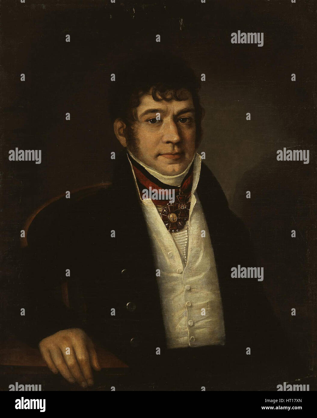 Portrait of Platon Bogdanovich Ogarev (1777-1838), 1810s. Artist: Anonymous Stock Photo