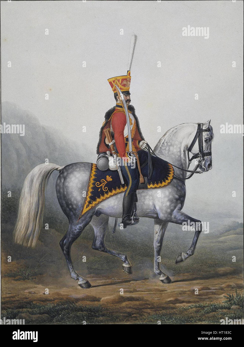 Soldier of the LifeGuards Hussar Regiment, 18171824. Artist