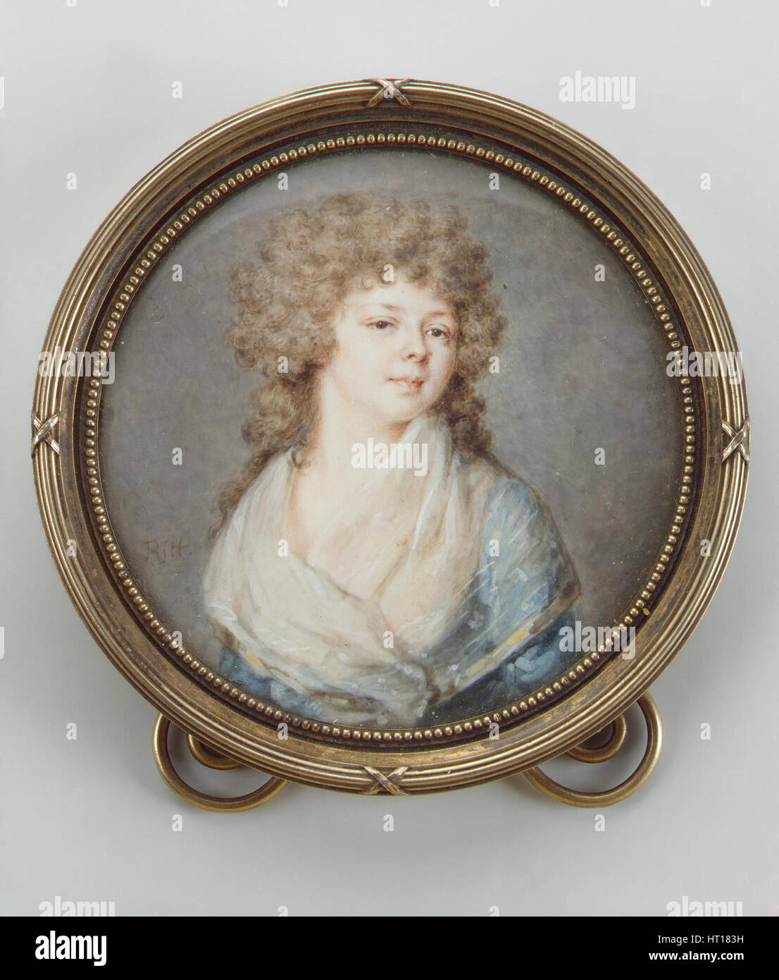 Portrait of Countess Tatyana Vasilyevna Yusupova, née von Engelhardt (1769-1841), 1799. Artist: Ritt, Augustin Christian (1765-1799) Stock Photo