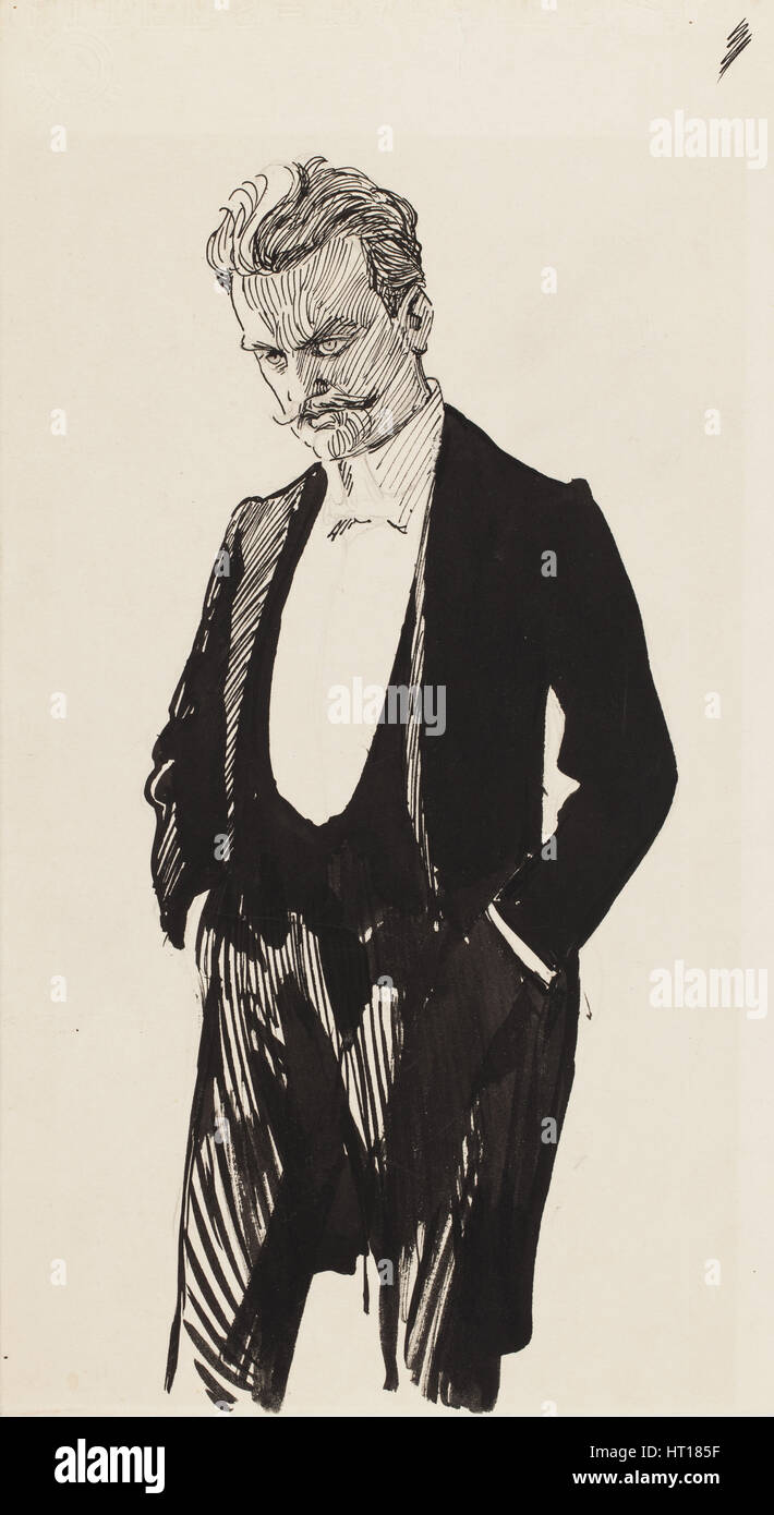 Jean Sibelius. Artist: Edelfelt, Albert Gustaf Aristides (1854-1905) Stock Photo