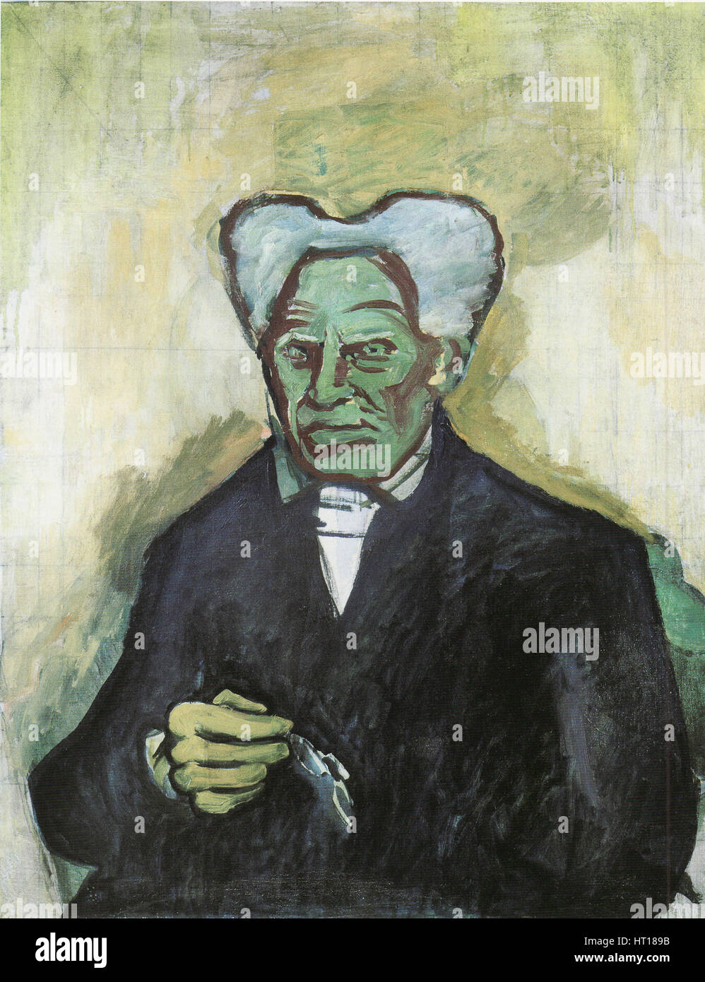 Portrait of Arthur Schopenhauer, 1908. Artist: Kubista, Bohumil (1884-1918) Stock Photo
