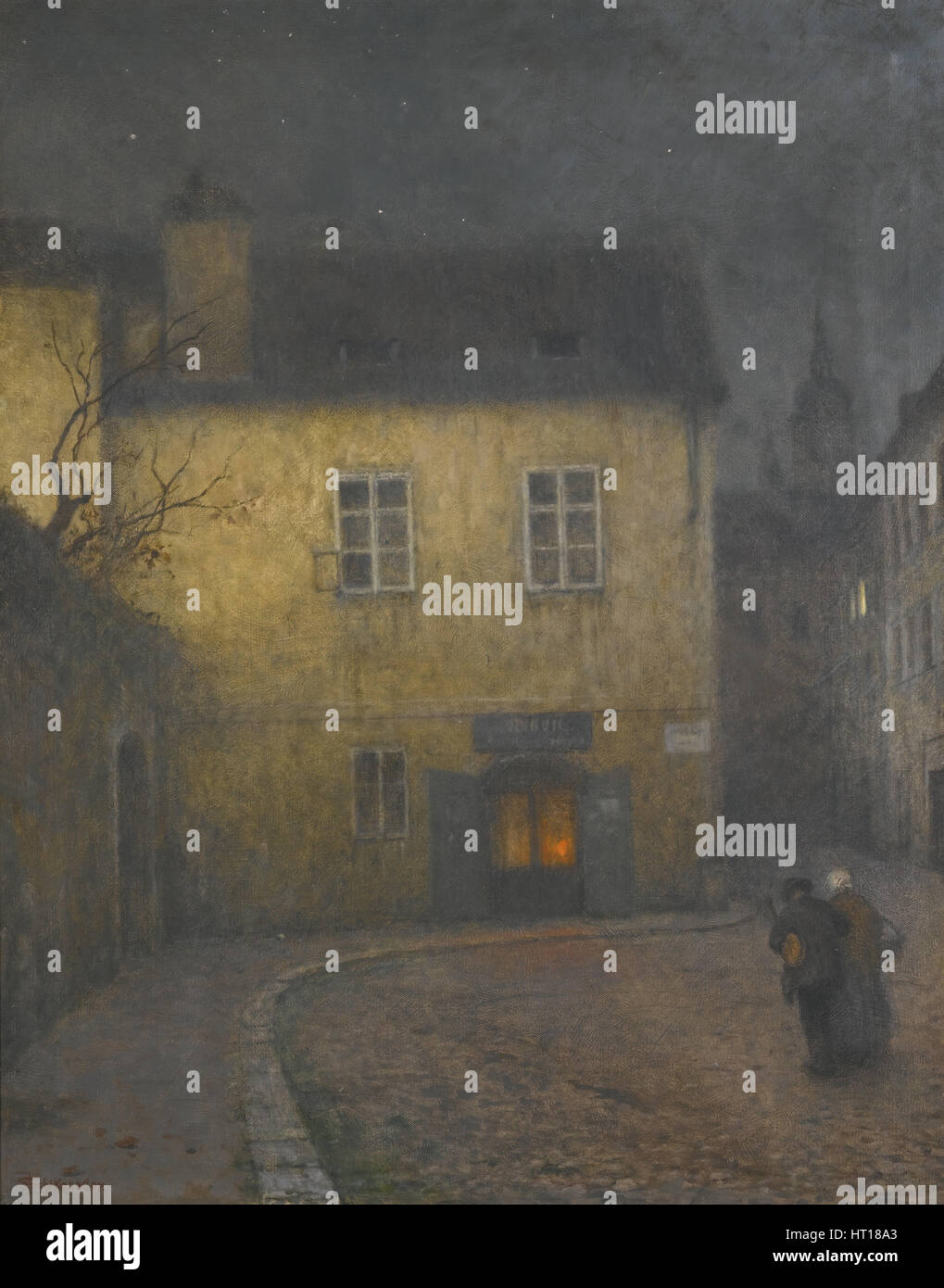 A Street Corner In Prague C 1900 Artist Schikaneder Jakub 1855 A Street Corner In Prague C 1900 Artist Schikaneder Jakub 1855