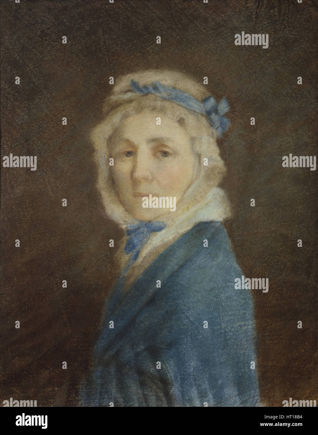 Portrait of Maria Nikiforovna Stromilova, c. 1815. Artist: Venetsianov, Alexei Gavrilovich (1780-1847) Stock Photo