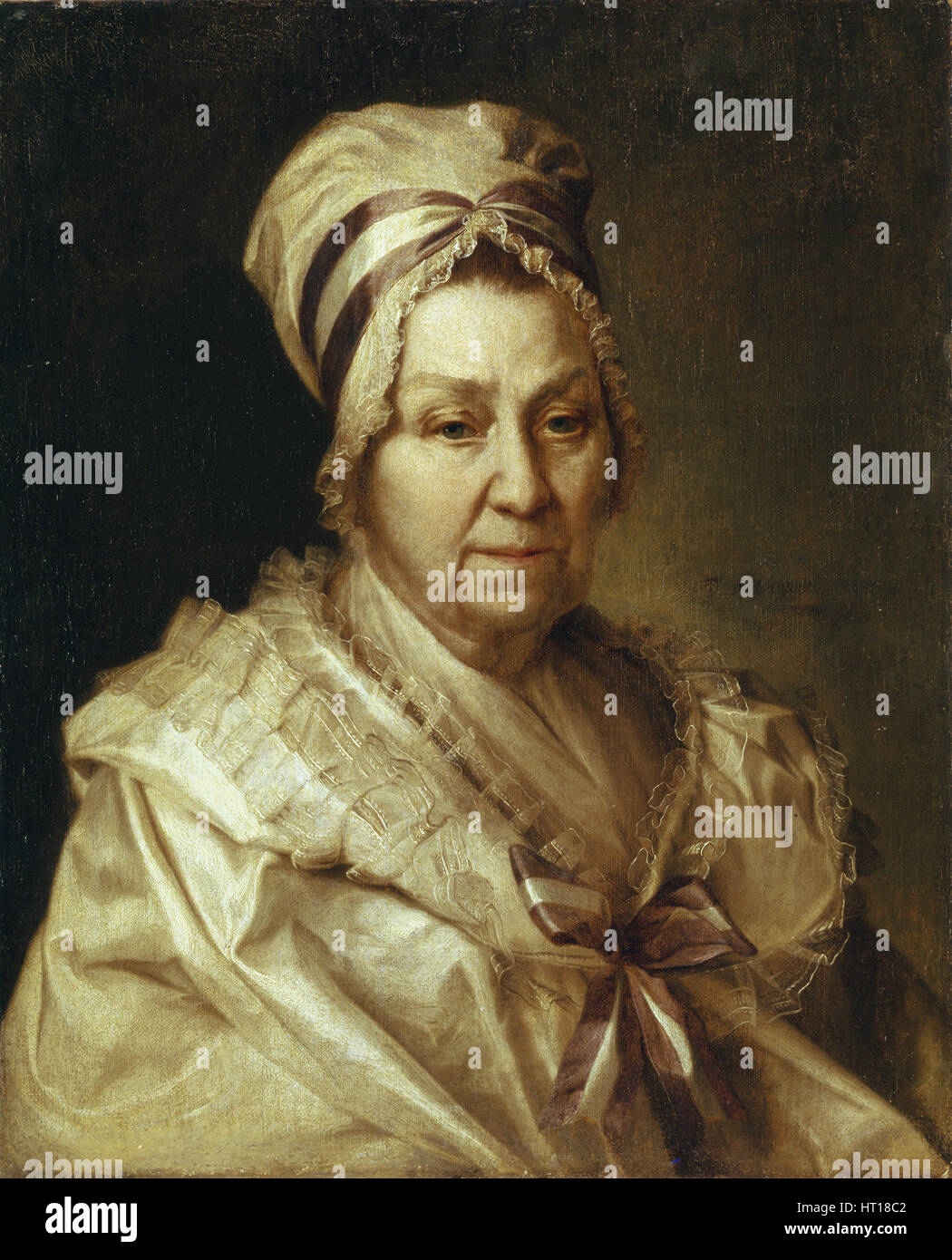 Portrait of I.A. Vasilyeva, 1789. Artist: Levitsky, Dmitri Grigorievich (1735-1822) Stock Photo