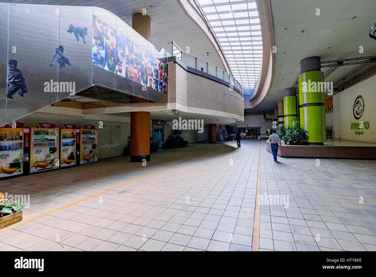 TAIPEI, TAIWAN - NOVEMBER 11: This is the entrance to Taipei city mall which is an underground mall connected to Taipei main station and Zhongshan on  Stock Photo