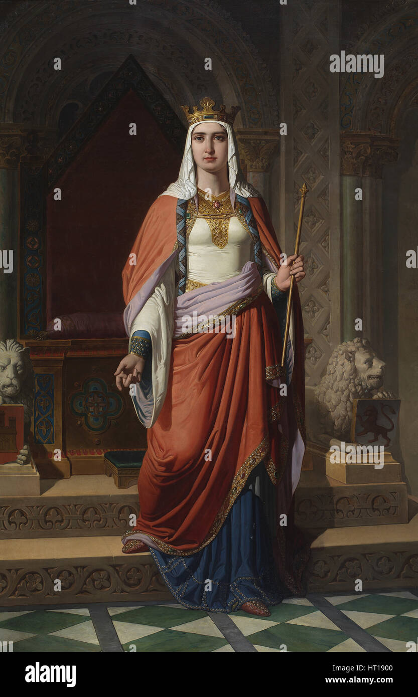 Queen Urraca of León and Castile, 1857. Artist: Múgica y Pérez, Carlos (1821-c. 1876) Stock Photo