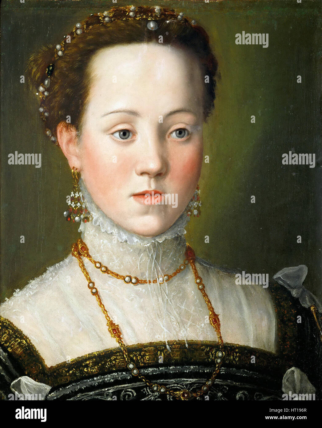 Archduchess Anna of Austria (1549-1580), Queen of Spain, ca 1563. Artist: Arcimboldo, Giuseppe (1527-1593) Stock Photo