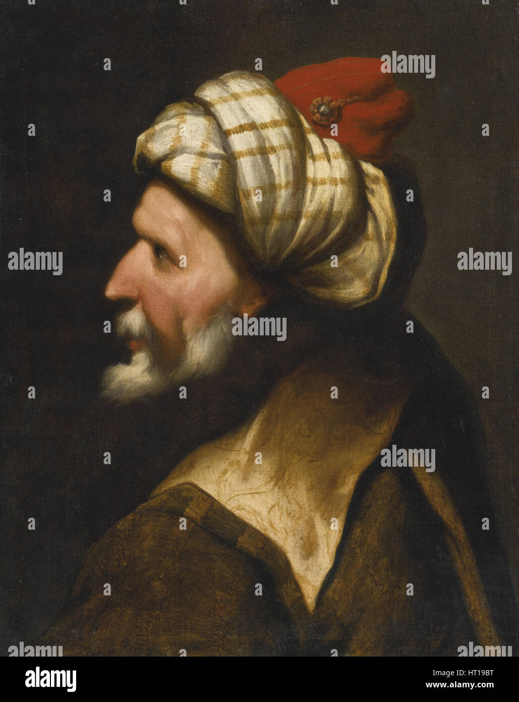 Hayreddin Barbarossa. Artist: Pietro della Vecchia (1603-1678) Stock Photo