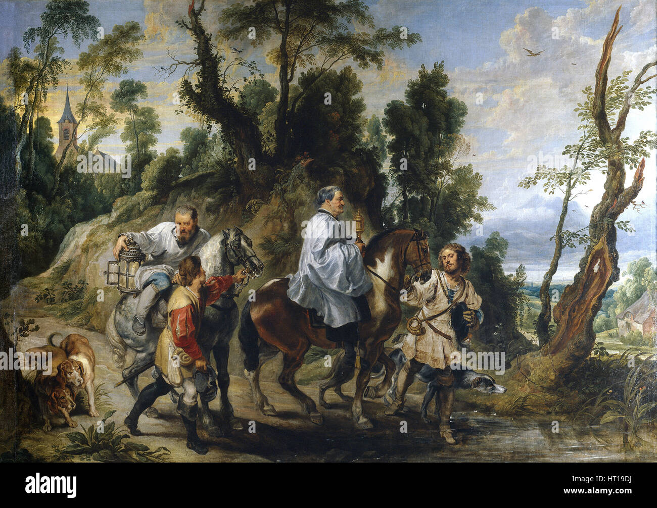 Rudolph of Habsburg and the Priest, ca 1625. Artist: Wildens, Jan (1586 ...