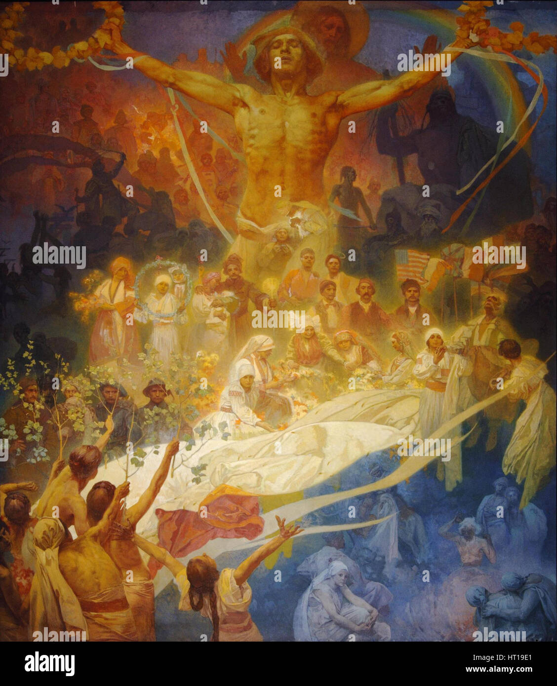 Apotheosis of the Slavs. Slavs for Humanity, 1926. Artist: Mucha, Alfons Marie (1860-1939) Stock Photo