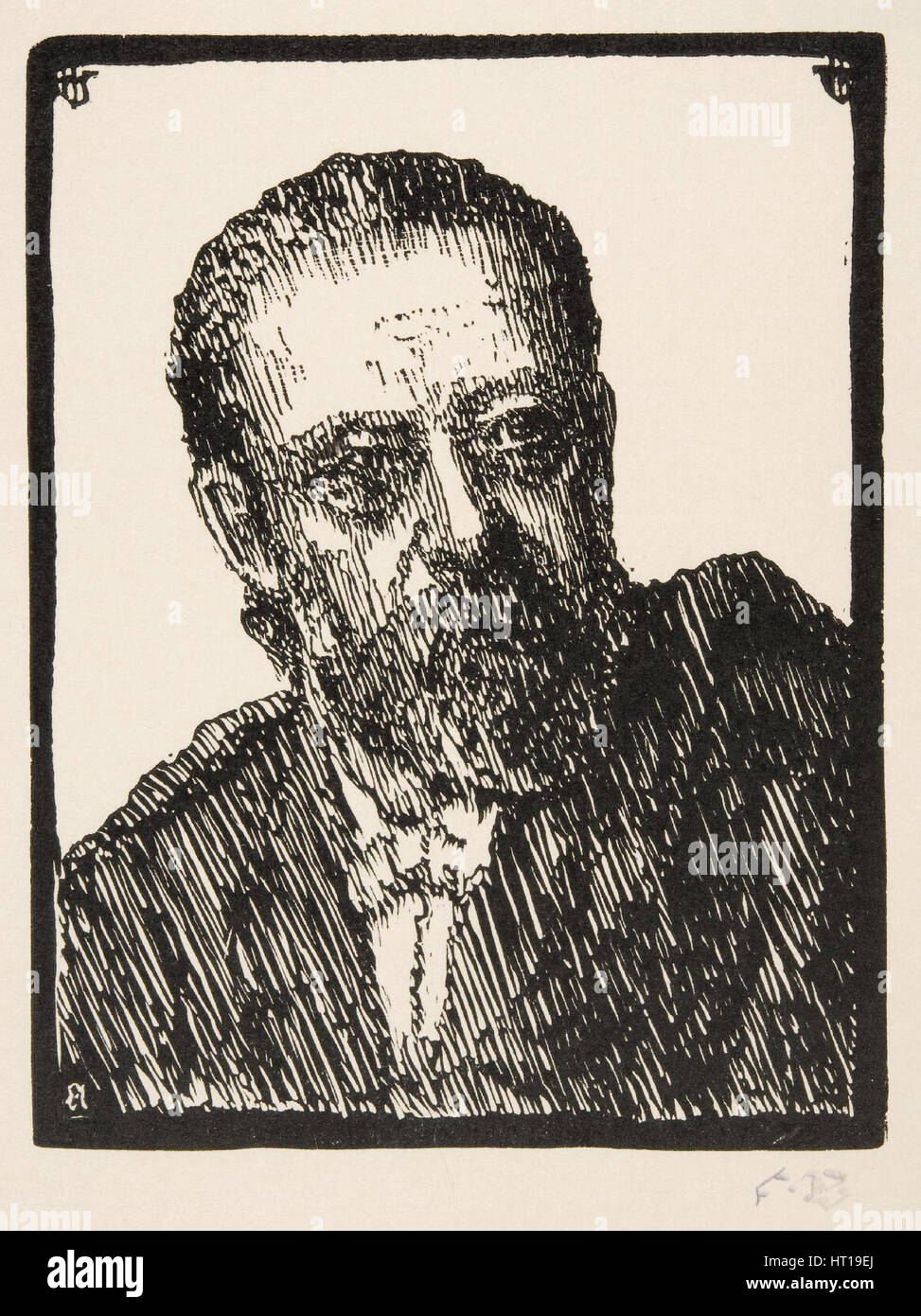 Portrait of Bedrich Smetana (1824-1884). Artist: Bilek, Frantisek (1872-1941) Stock Photo