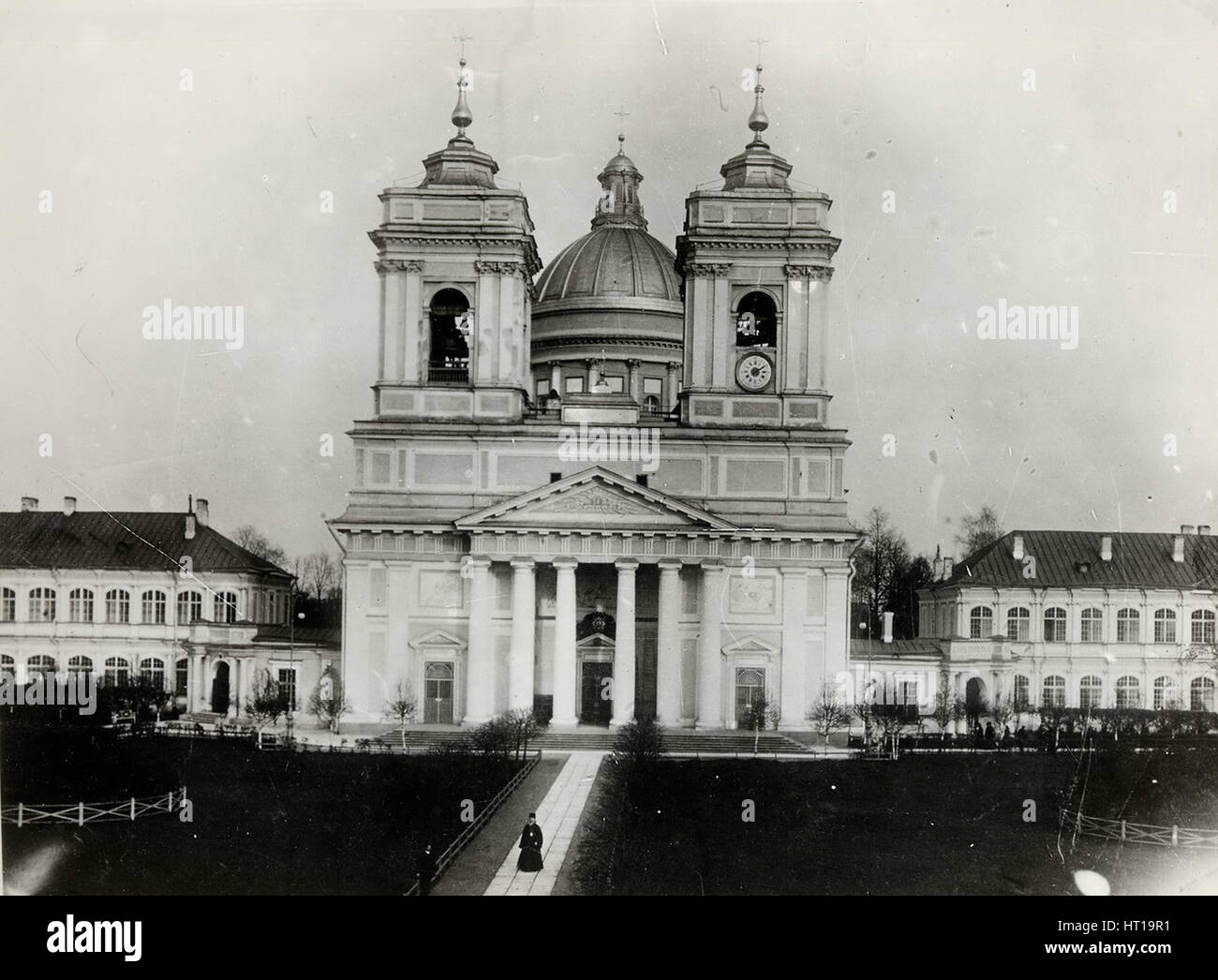 The Trinity Cathedral of the Saint Alexander Nevsky Lavra in Saint Petersburg, 1910s. Artist: Bulla, Karl Karlovich (1853-1929) Stock Photo