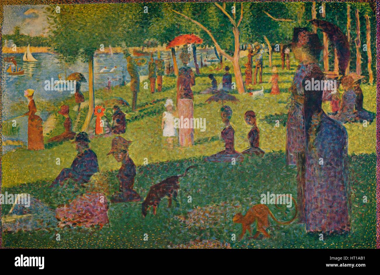 SUNDAY ON LE GRANDE JATTE FRANCE FRENCH LANDSCAPE PAINTING ART REAL CANVAS PRINT