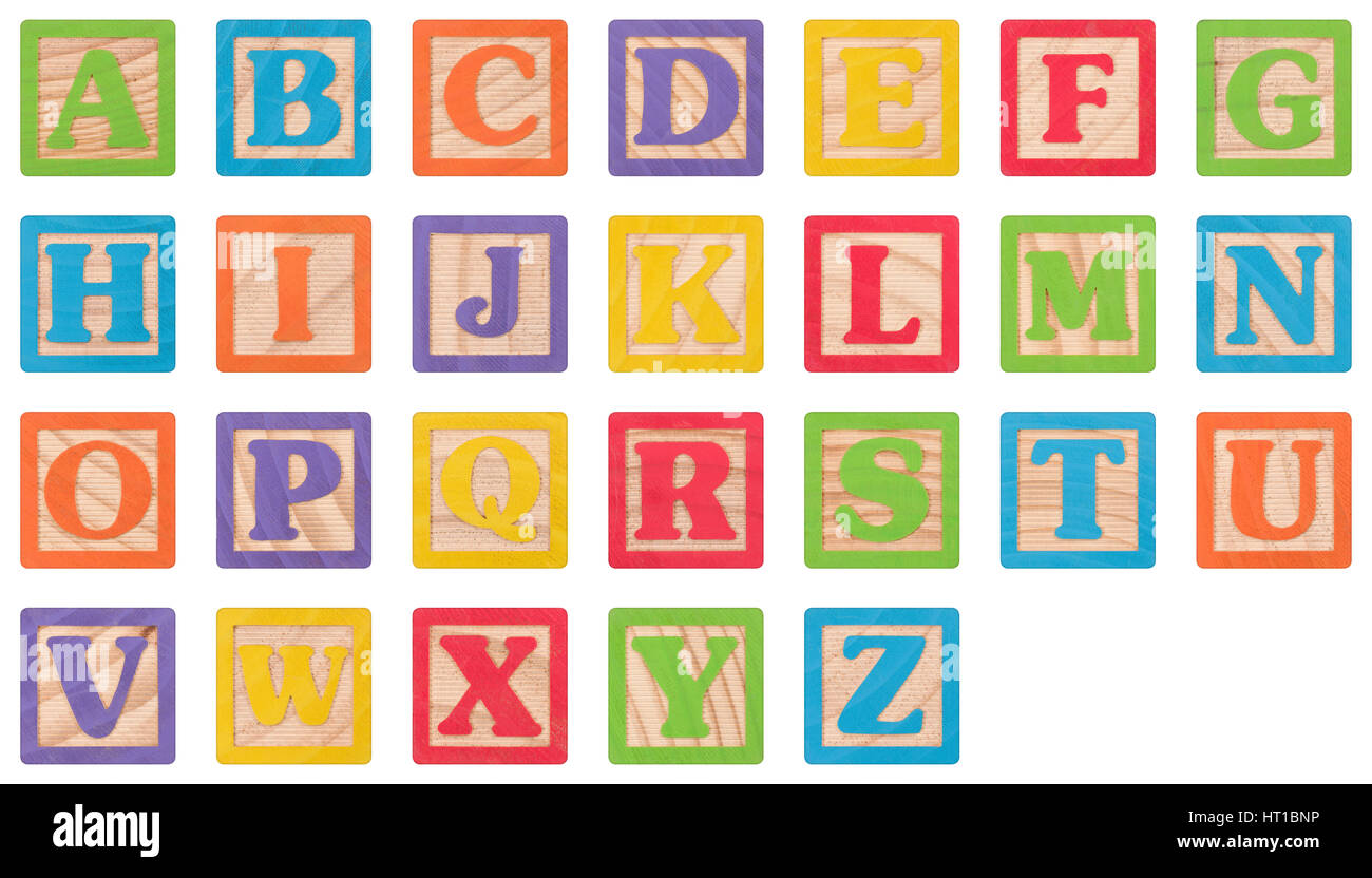 uppercase letters children's wooden alphabet blocks vector graphic