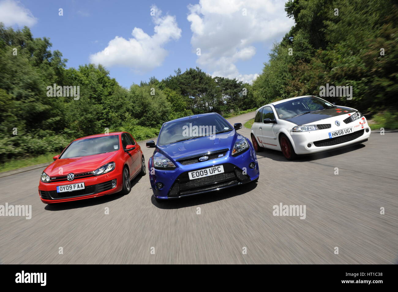 Vw golf gti renault sport r26r ford focus rs 2009 hi-res stock photography  and images - Alamy