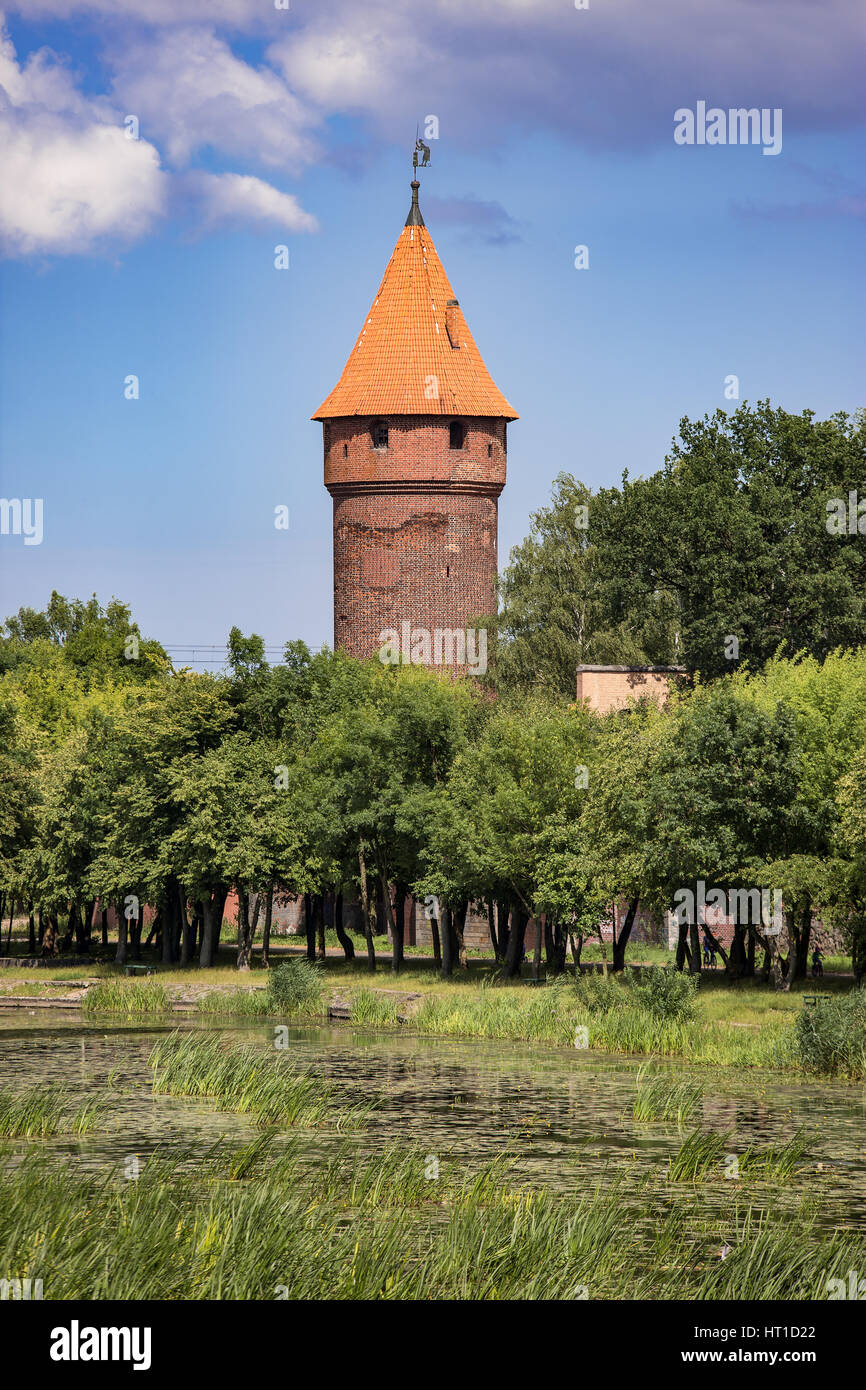 Buttermilch Turm, part of Malbork, Marienburg, the biggest medieval gothic castlethe of the Order of Teutonic Knights (Ordensritter) in Poland. Stock Photo