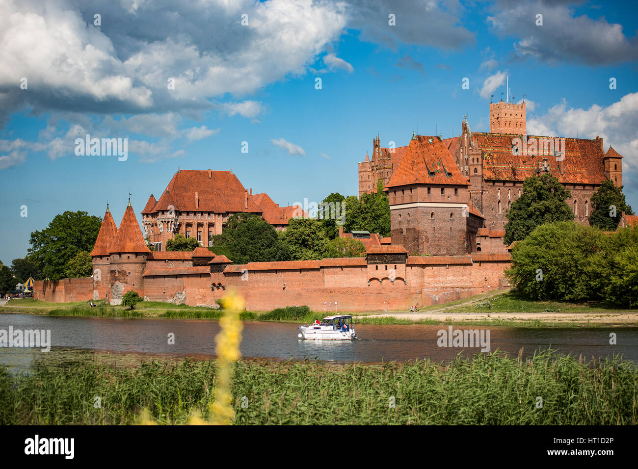 Malbork, Marienburg, the biggest medieval gothic castle of the Order of Teutonic Knights (Ordensritter) in Poland. Stock Photo