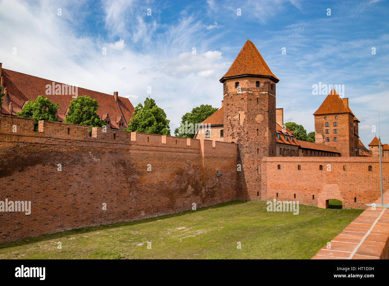 Malbork, Marienburg, the biggest medieval gothic castle of the Order of Teutonic Knights (Ordensritter) in Poland. Stock Photo