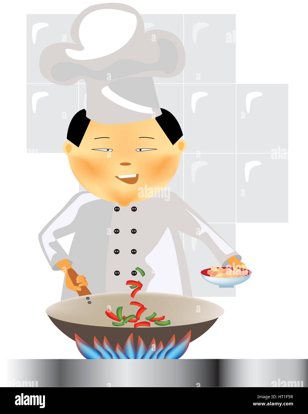 Chinese chef at work Stock Vector Image & Art Alamy